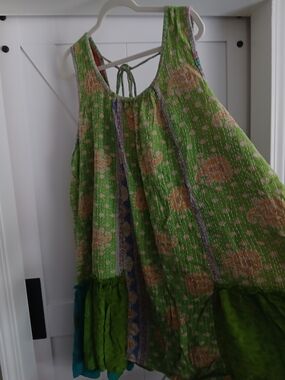 Kantha Bae Mini Dress with Tie Back